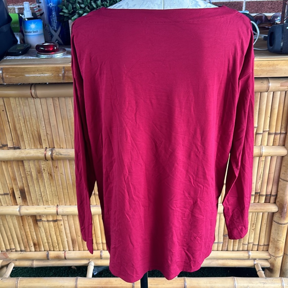 J.Jill Luxe Supima boat-neck long sleeve shirt - Picture 5 of 9